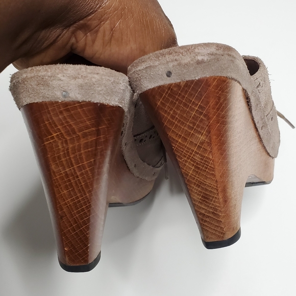 L' AUTRE CHOSE Lace-up Wingtip Leather Mule 6.5. - Picture 6 of 7